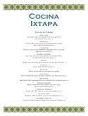 Mexican Lunch Bar Menu