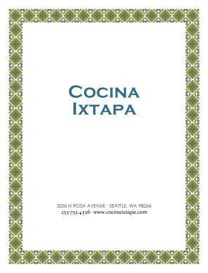 Customize Mexican Lunch Menu Cover