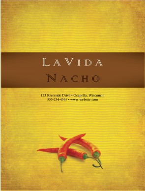 Customize Mexican Food Menu Cover