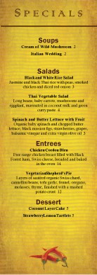 Customize Mexican Food Daily Specials Menu