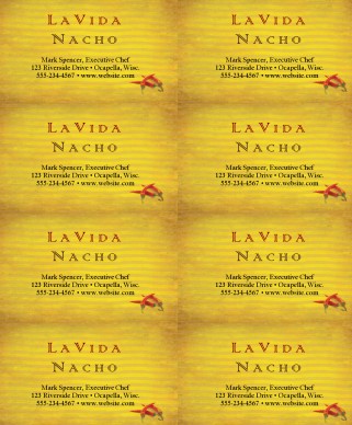 Customize Mexican Food Business Card