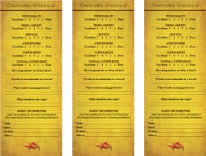Customize Mexican Food Comment Card