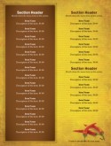 Mexican Food Menu Page