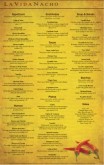 Mexican Food Menu Large