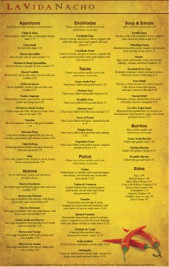 Customize Mexican Food Menu Large