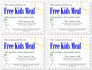 Customize Kids Coupon Template
