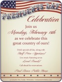 Presidents Day Specials Flyer