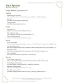 Birthday Menu