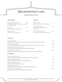 Cafe Birthday Menu