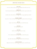 Breakfast Cocktail Menu