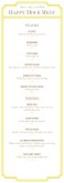 Yellow Happy Hour Menu