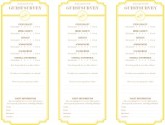 Breakfast Comment Card