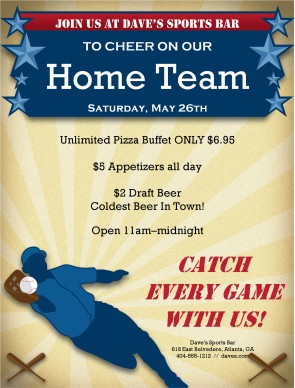 Customize Baseball Flyer