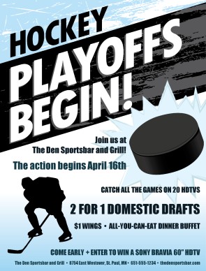 Customize Hockey Playoffs Flyer