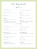 Appetizer Menu