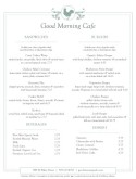 Buffet Cafe Menu