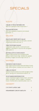 Customize City Wine Bar Daily Specials Menu