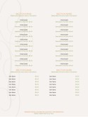 City Wine Bar Menu Page