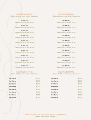 Customize City Wine Bar Menu Page