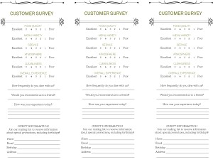 Customize Star Cafe Comment Card