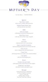 Mothers Day Menu Long