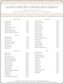 Chinese Food Menu