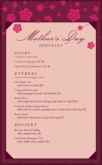 American Mothers Day Menu