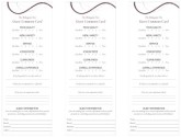 Wine Bar Comment Card