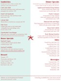 Fish House Menu Page 2