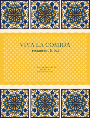 Customize Cantina Menu Cover