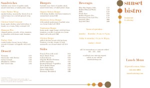 Customize Bistro Takeout Menu
