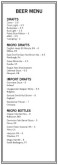 Catering Platter Beer Menu