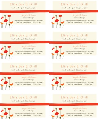 Customize Cafe Bistro Business Card