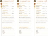 Bistro Comment Card