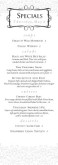 Rococo French Specials Menu