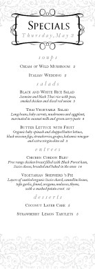 Customize Rococo French Specials Menu