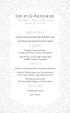 Rococo French Wedding Menu