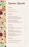 Summertime Specials Menu