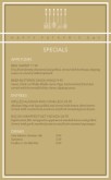 Fathers Day Specials Menu