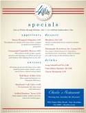 4th Specials Menu