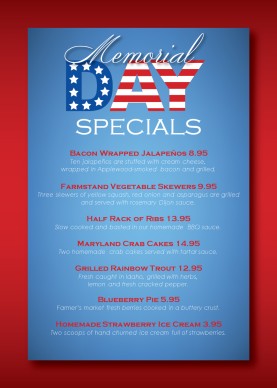 Customize Memorial Day Table Tent