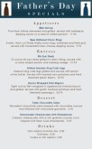 Modern Fathers Day Menu