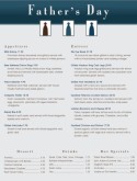 Fathers Day Menu