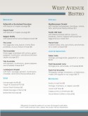 Downtown Cafe Menu