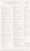 Seafood Restaurant Menu