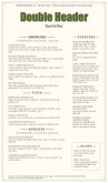 Sports Bar Menu