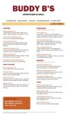 Sports Bar and Grill Menu