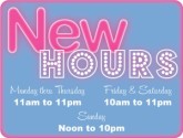 New Hours Sign