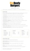 Retro Burger Menu