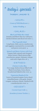 Customize American Family Specials Menu